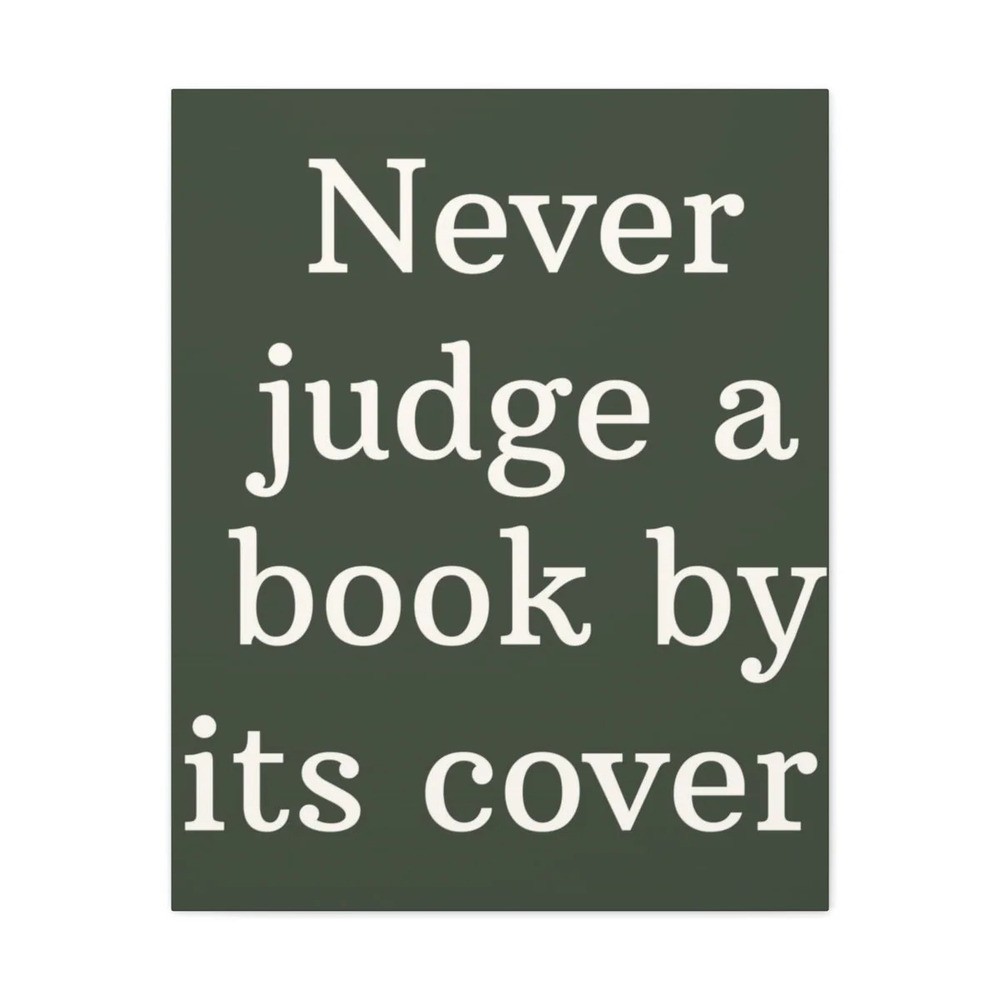 Inspirational Wall Art Never Judge A Book Motivation for Inspiring Success